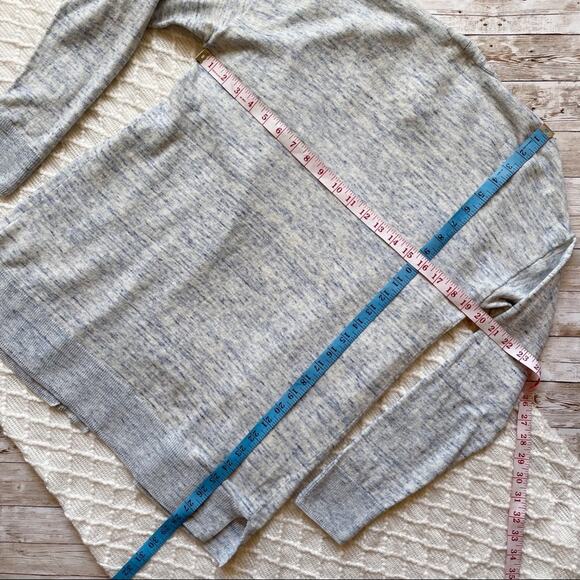 Charter Club Open Front Cardigan Light Blue Chambray Knit Loose Fit Size S New - Picture 9 of 11